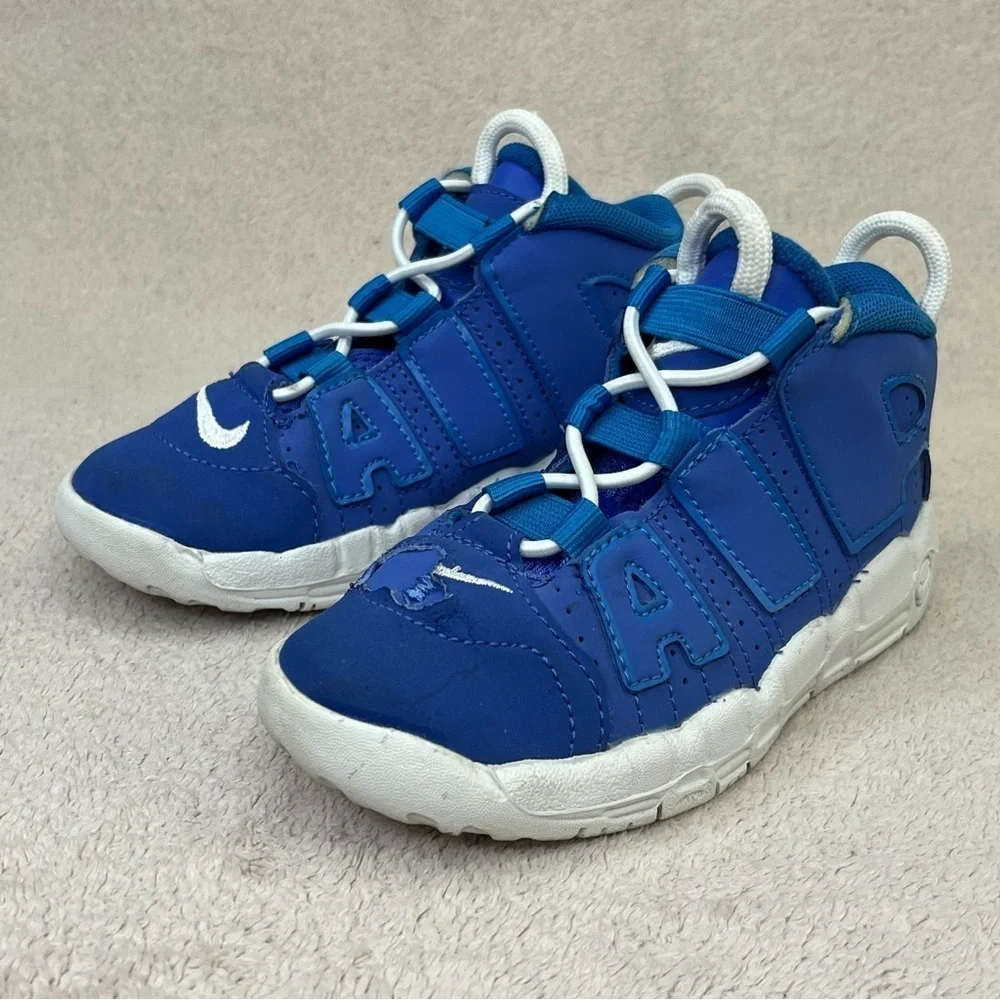 Nike Air More Uptempo TD Sneakers-Blue/White-Kids 9-Sporty-Athletic-Streetwear